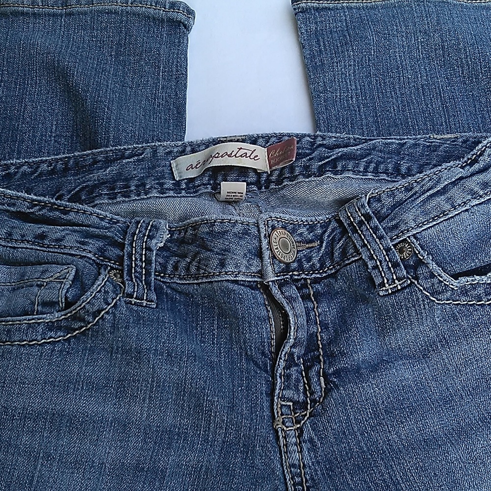 Aeropostale Chelsea Bootcut Jeans 9/10 Med Wash - Picture 2 of 8